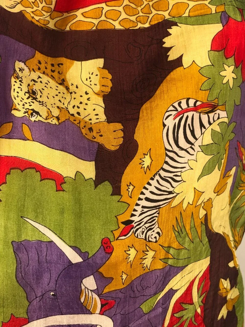 Vintage Safari Animal Print Scarf 69 x 11 1/4 | Resort Glamour